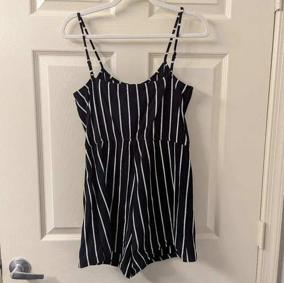 Striped Romper - Picture 2 of 3